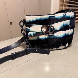 Tory Burch (medium) Tie-Dye Blue Boho Leather shoulder bag